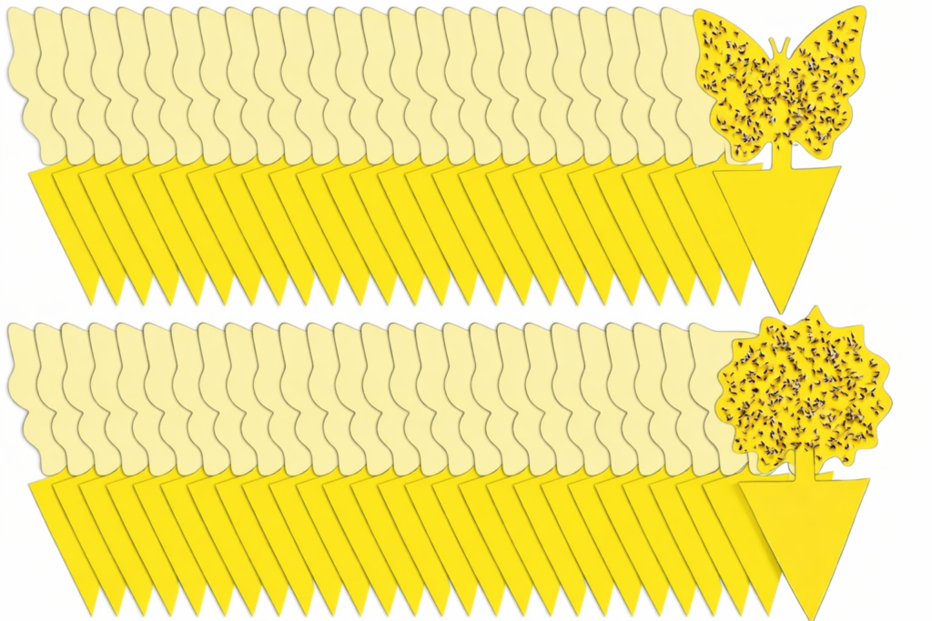 Sticky fruit fly traps